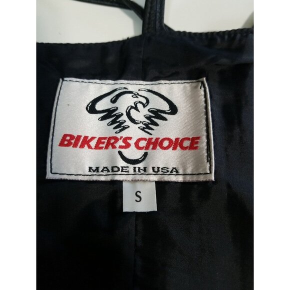 Bikers Choice Vtg  Fringe Crop Top S Black Festival Boho Biker - Picture 5 of 10